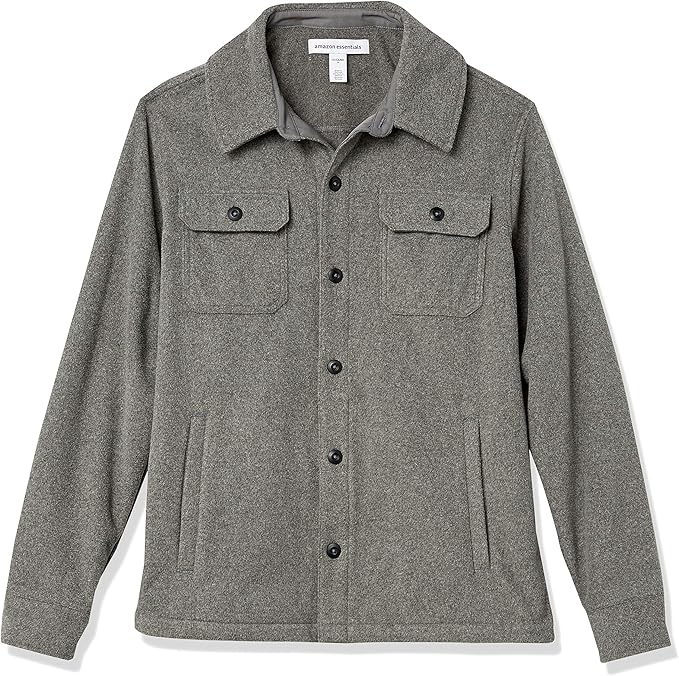 Men's Long-Sleeve Polar Fleece Shirt Jacket